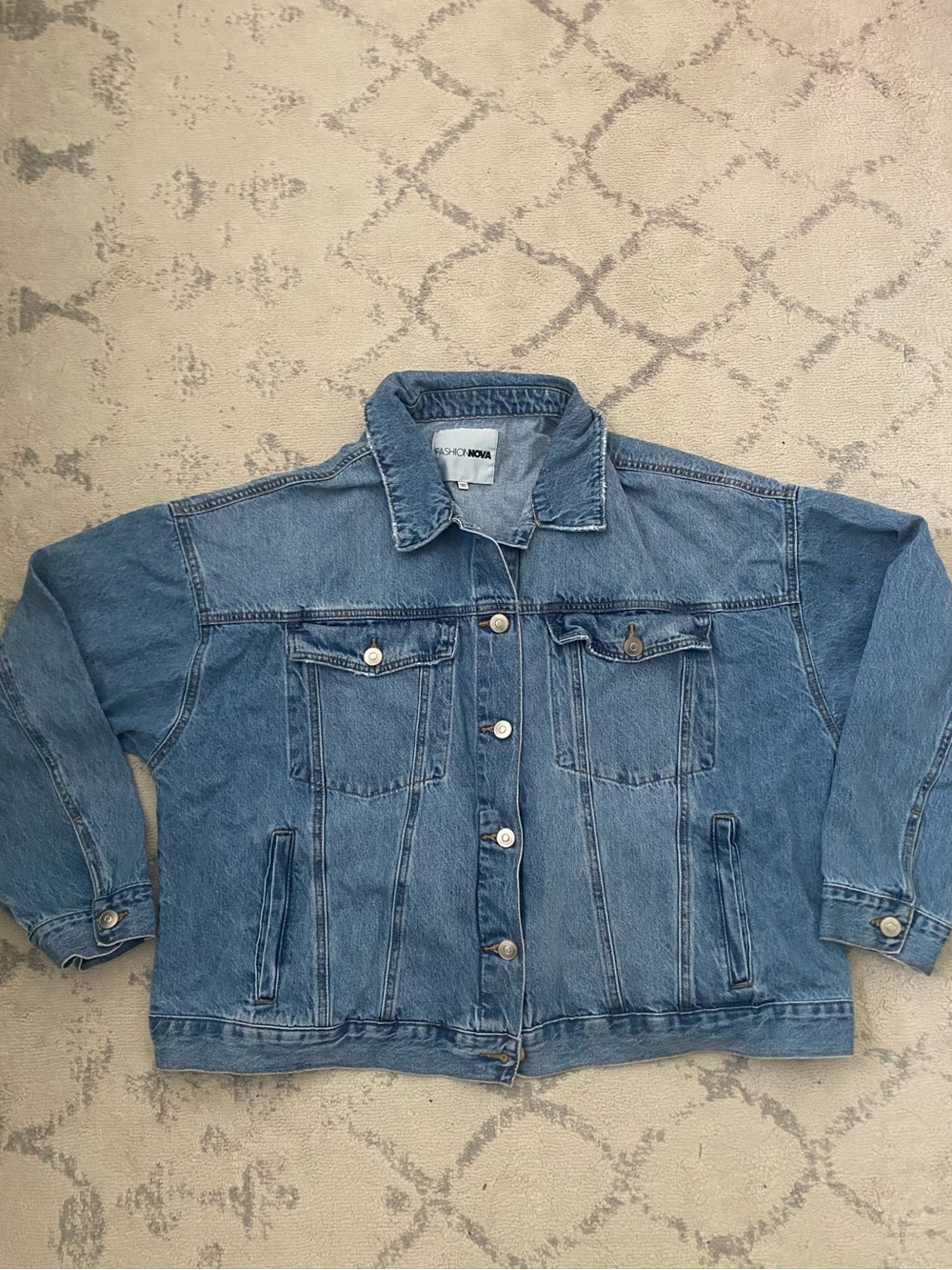 Fashion Nova Light Blue Denim Jean Jacket